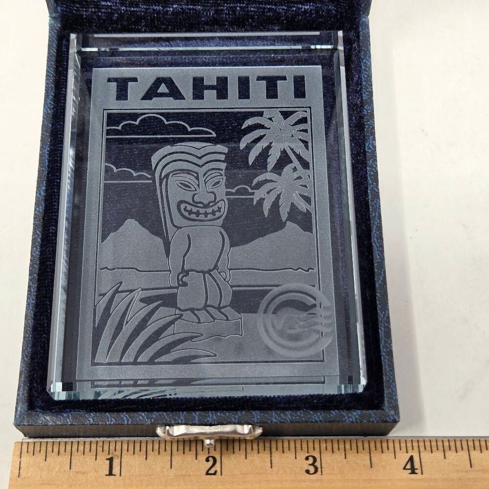 PRINCESS CRUISES CAPTAIN'S CIRCLE SPECIAL MEMBER AWARD TAHITI CRYSTAL GLASS